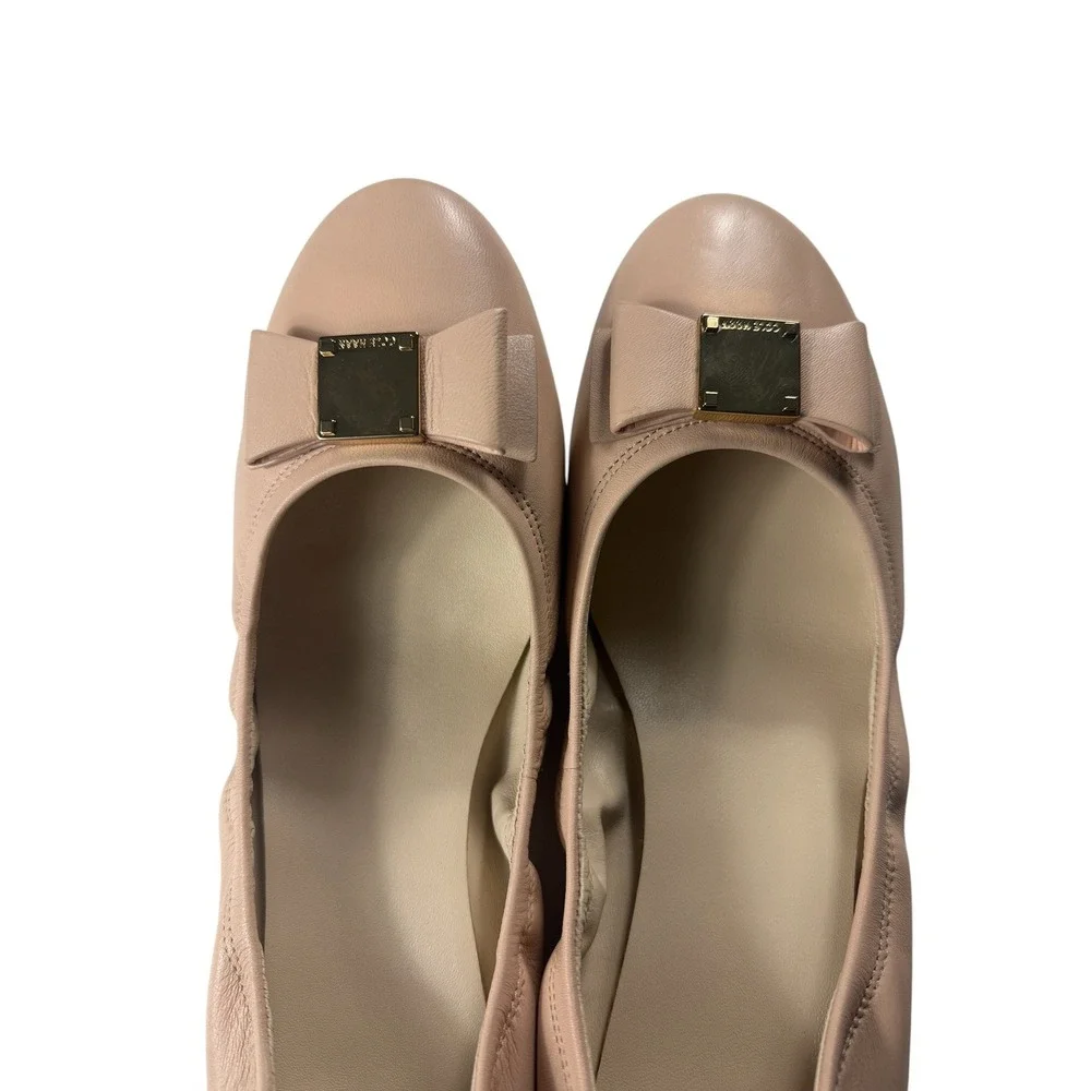 Cole Haan Tali Bow Ballet Flats Canyon Rose Pink Leather D43670 Womens 10.5 B